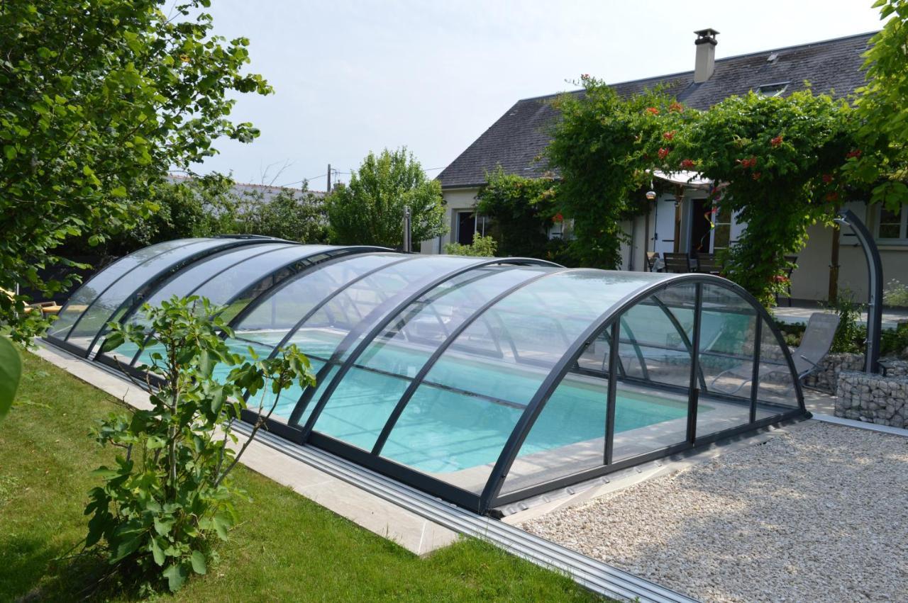 Au Coeur Du Bien-Etre, Gite Avec Piscine Chauffee Et Couverte, Spa, Sauna, Massages Monteaux Exteriör bild